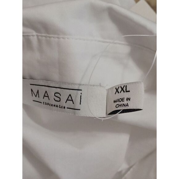 MASA Neja Colorblock Shirt Dress 100% Cotton Lightweight Long Sleeve XXL - Picture 7 of 9